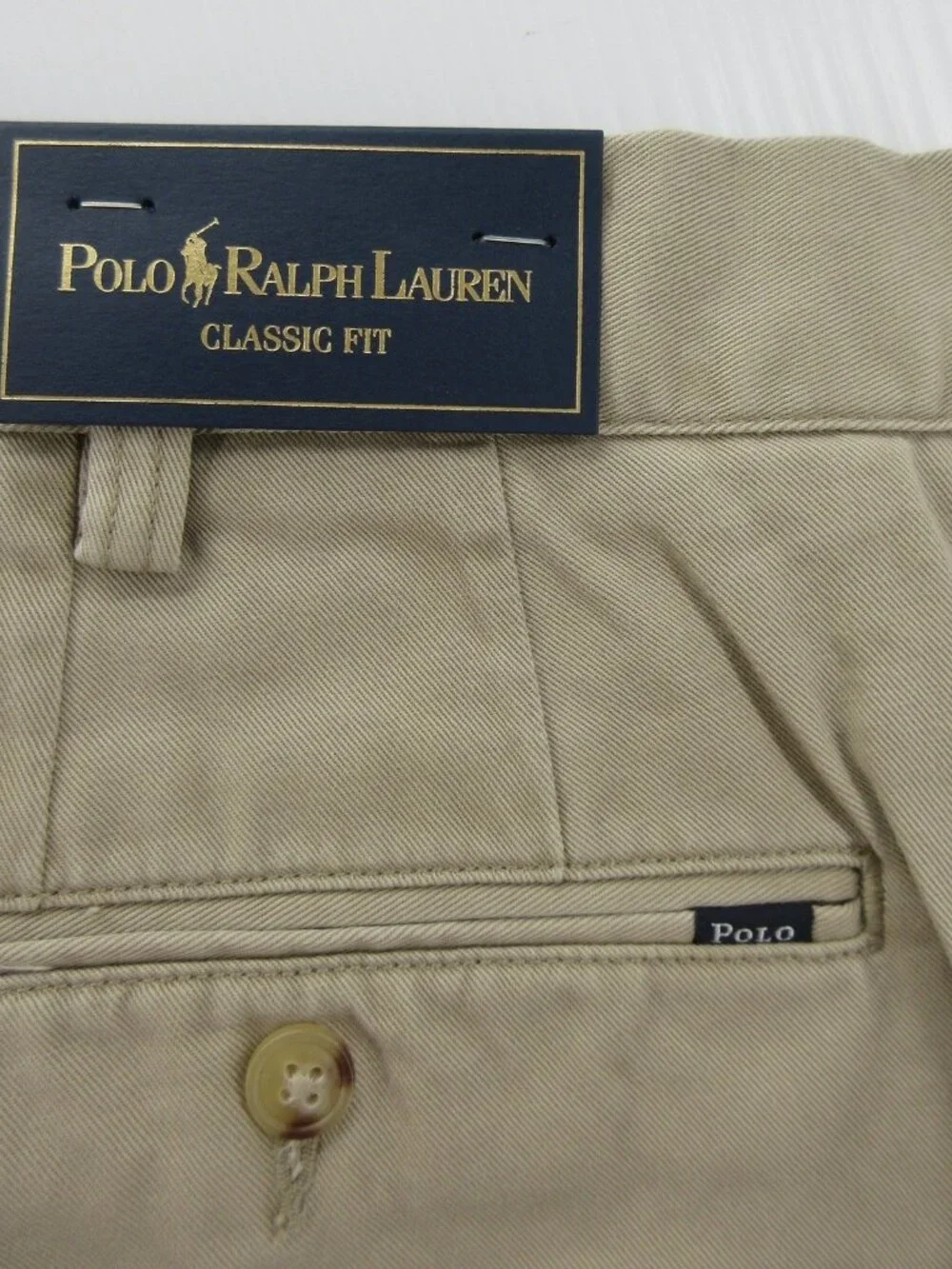 Polo Ralph Lauren Shorts 44B Big Tan Chino Classic Fit Preppy Canvas